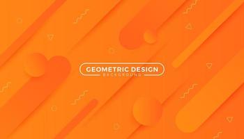Modern geometric orange gradient memphis background vector