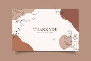 Thank you bussiness card template design collection vector