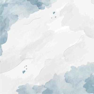Pastel watercolor background in cool colors. Vector