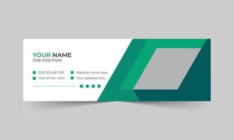 Standard And professional Email signature template vector