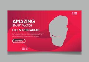 Watch Social Media Web Banner Creative Web Banner Design vector