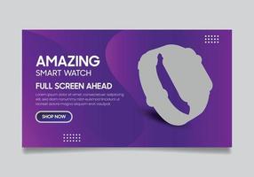 Watch Social Media Web Banner Creative Web Banner Design vector