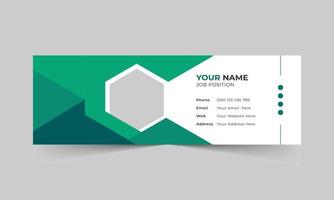 Standard And professional Email signature template vector