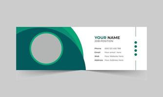 Standard And professional Email signature template vector