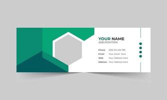 Standard And professional Email signature template vector