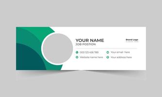 Standard And professional Email signature template vector