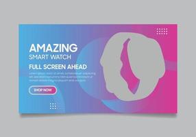 Watch Social Media Web Banner Creative Web Banner Design vector