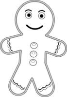 Gingerbread Man. Hand drawn Christmas cookies. Christmas biscuit man. vector