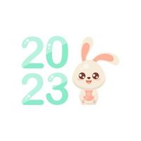 vector rabbit symbol of 2023