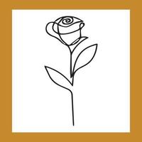 Simple rose sketch design made on a white background vector