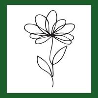 A simple flower sketch design made with specific elements on a white background vector