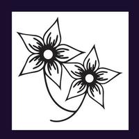 Simple flower sketch made on a white baclkground vector