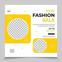 New arrival fashion sale offer square banner design template post for web post, web ads, web banner post vector