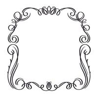 Fantasy vintage ornate border frame, gothic, victorian or baroque retro style decorative design. vector