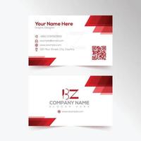 Random red and merun shaped company business card template vector