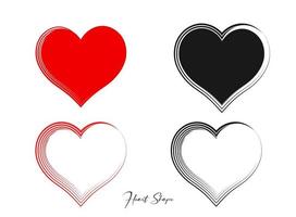 Line Heart Shape Vector