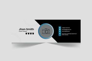 Email Signature and corporate identity banner design template vector