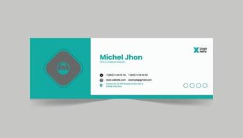 Email Signature and corporate identity banner design template vector