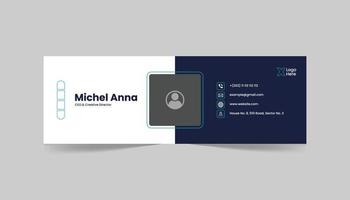 Email Signature and corporate identity banner design template vector