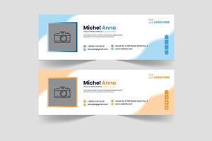 Email Signature and corporate identity banner design template vector