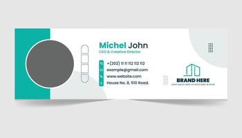 Email Signature and corporate identity banner design template vector