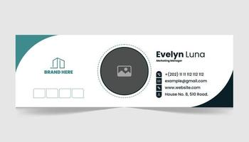 Email Signature and corporate identity banner design template vector