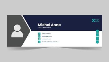 Email Signature and corporate identity banner design template vector