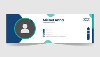 Email Signature and corporate identity banner design template vector