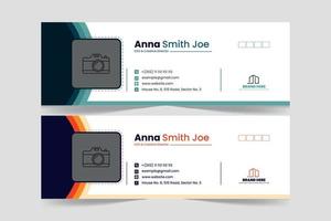 Email Signature and corporate identity banner design template vector