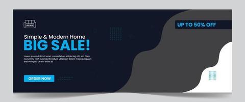 modern social media web banner design template vector