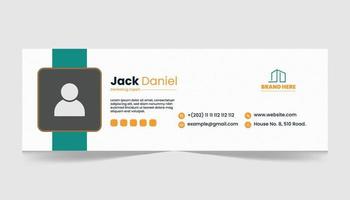 Email Signature and corporate identity banner design template vector