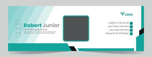 Email Signature and corporate identity banner design template vector