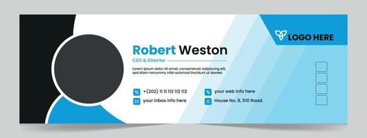 Email Signature and corporate identity banner design template vector