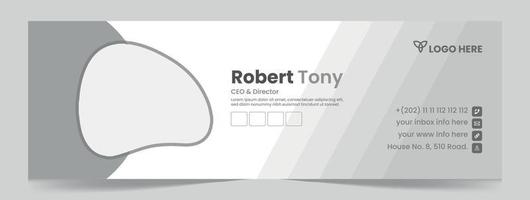 Email Signature and corporate identity banner design template vector