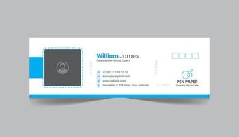 Email Signature and corporate identity banner design template vector