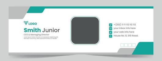 Email Signature and corporate identity banner design template vector