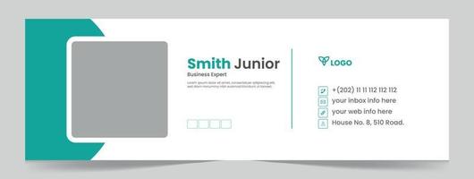 Email Signature and corporate identity banner design template vector