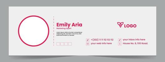 Email Signature and corporate identity banner design template vector