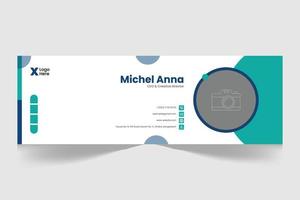 Email Signature and corporate identity banner design template vector