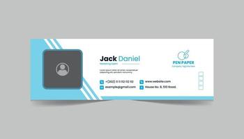 Email Signature and corporate identity banner design template vector