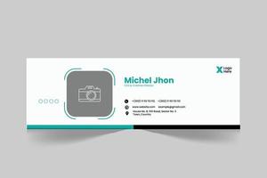 Email Signature and corporate identity banner design template vector