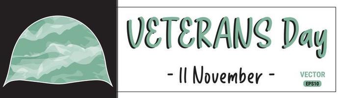 Día de los Veteranos. respetar a todos los que están de servicio. evento festivo nacional americano. 11 de noviembre vector eps10