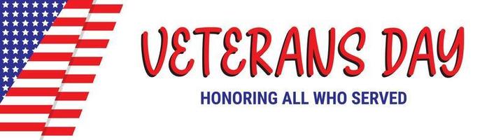 Día de los Veteranos. respetar a todos los que están de servicio. evento festivo nacional americano. 11 de noviembre vector eps10