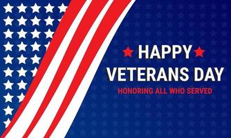 Día de los Veteranos. respetar a todos los que están de servicio. evento festivo nacional americano. 11 de noviembre vector eps10
