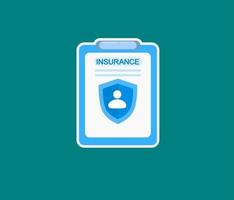 insurance policy page sticker isolated vector