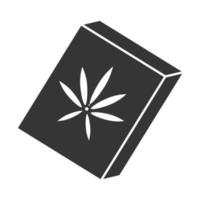 Solid hashish or resin cannabis flat vector icon for apps or website