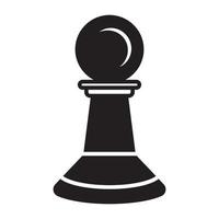 icono de vector plano de pieza de ajedrez de peón para aplicaciones o sitios web