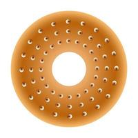 Bagel breads flat color icon for apps or websites vector
