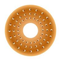 Bagel breads flat color icon for apps or websites vector