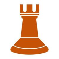 Rook chess piece flat vector color icon for apps or websites